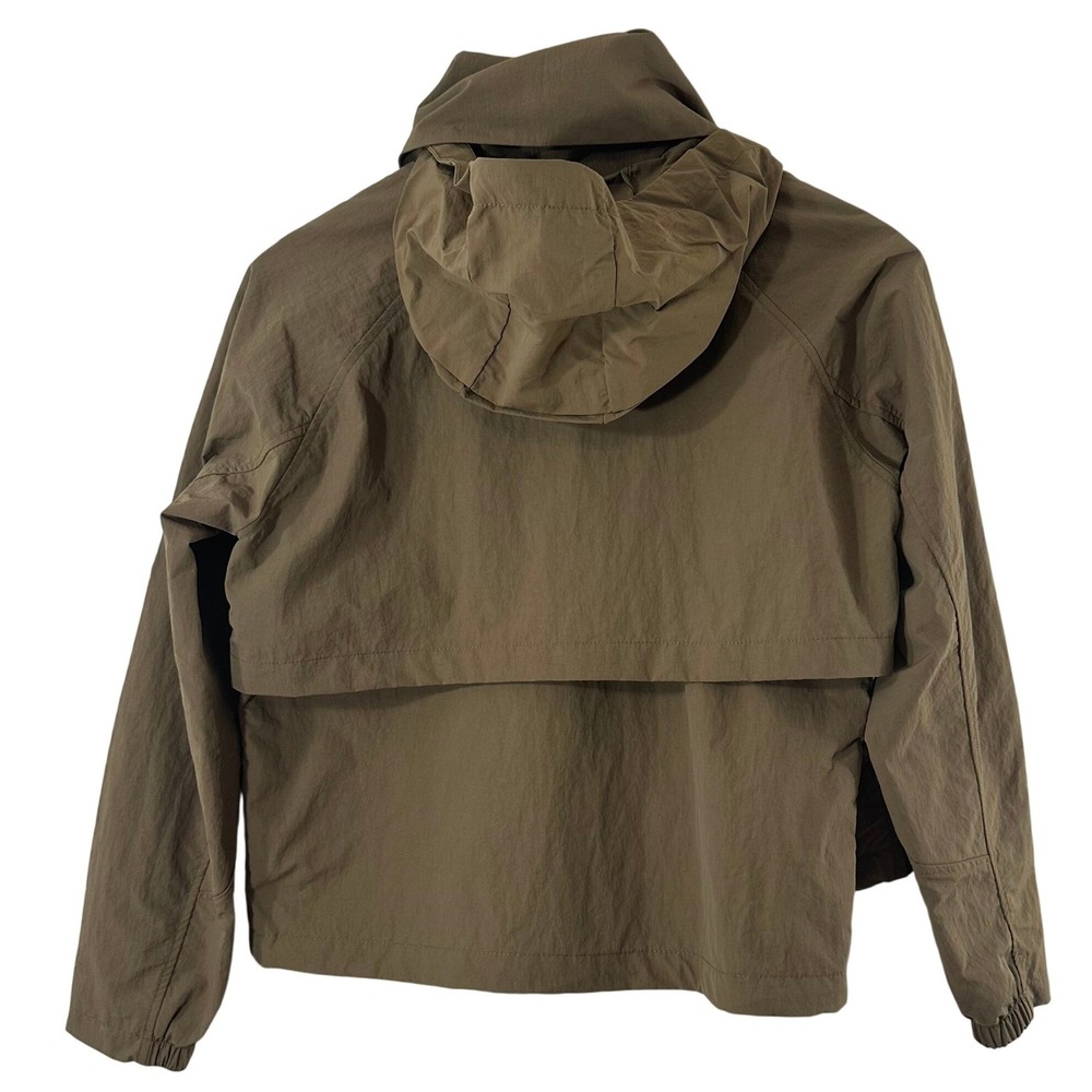 Quince Womens Water Repellent Nylon Windbreaker Hoodie Jacket Olive XS Outdoor - Picture 5 of 12